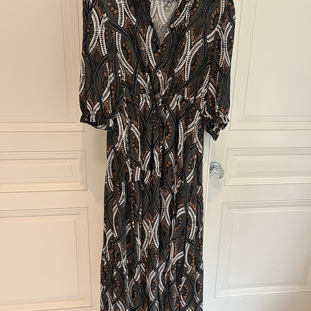 Spartina Black and Brown Patterned Dress